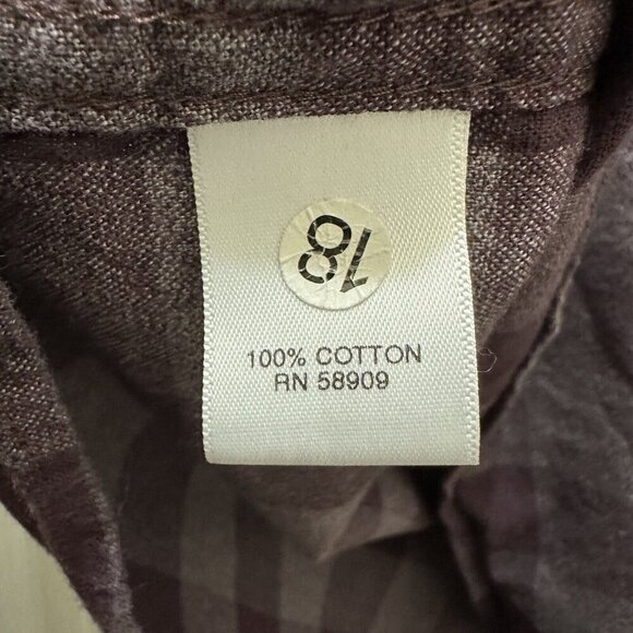 2/$30 ROWM Plaid Button Down Shirt Mens 2XB Purple Grunge Casual Skater 90s - Picture 7 of 9